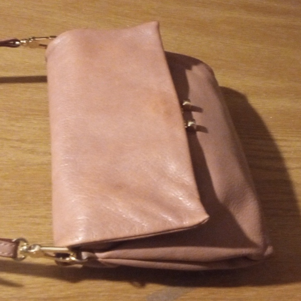 Abro Soft Caramel/Camel Color Leather Romania Bag Clutch/Crossbody/Shoulder EUC